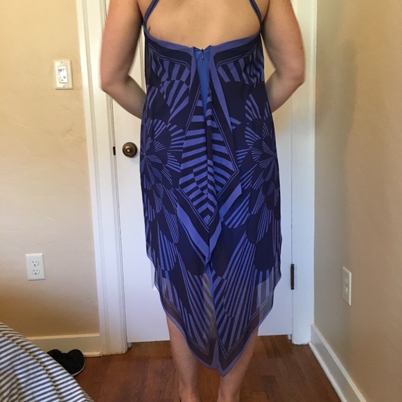 BCBGMAXARIA blue asymmetrical dress - Picture 5 of 8